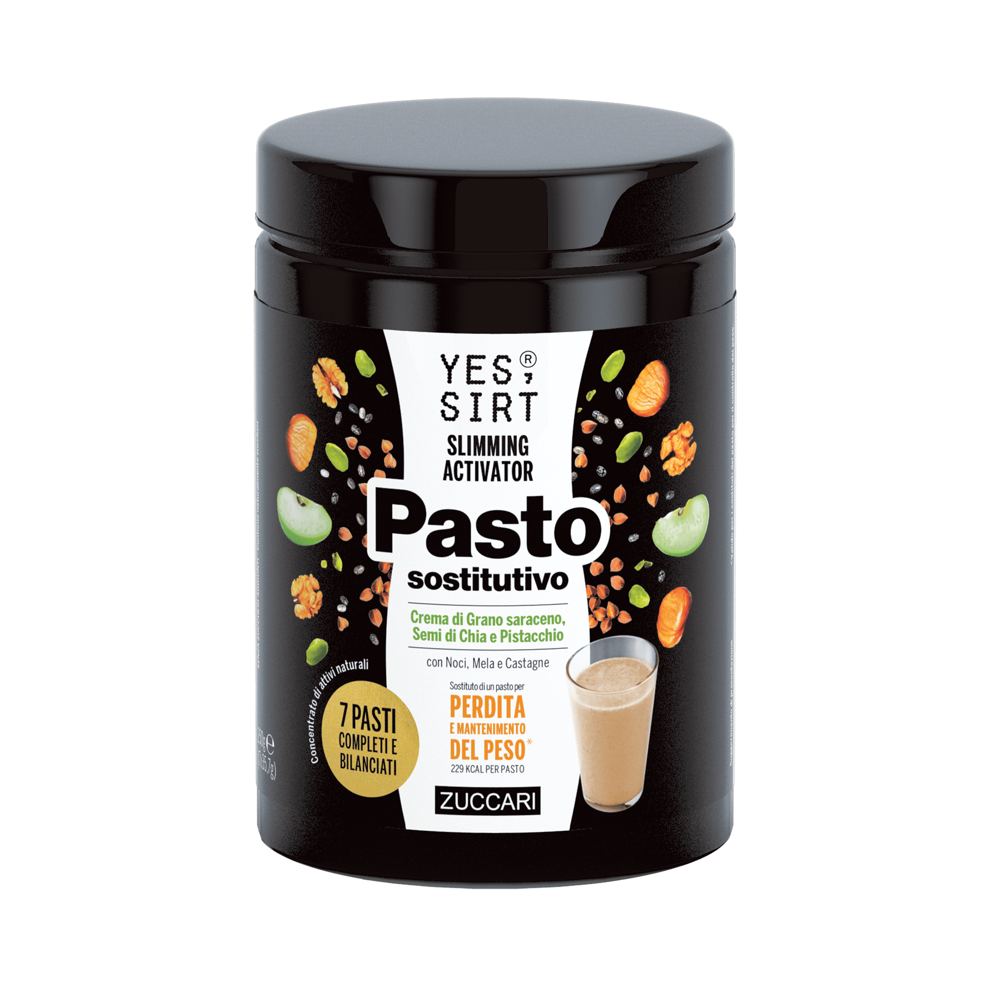 Yes Sirt Slimming Activator Pasto Sostitutivo con Grano saraceno, Semi di Chia e Pistacchio