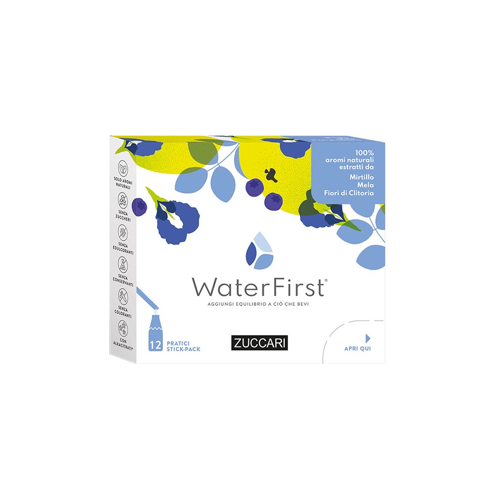 WaterFirst Mirtillo Mela Fiori di Clitoria