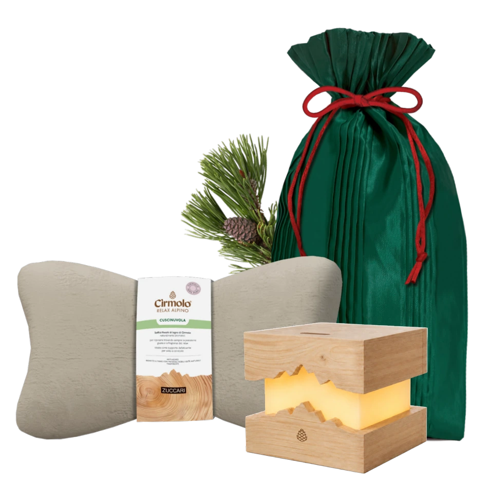 Composizione Il Cirmolo del Super Relax: Diffusore Soffio di Quiete, Cuscinuvola
