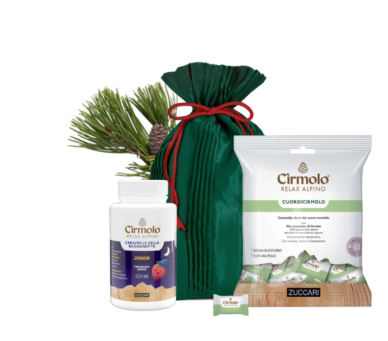 Composizione Junior Relax Night & Day: Integratore della Buonanotte Junior, Caramelle CuordiCirmolo